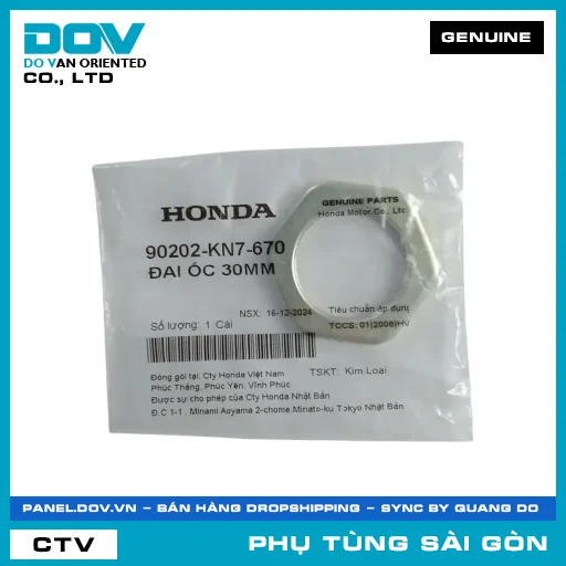 ĐAI ỐC 30MM | HONDA PARTS CODE 90202KN7670 — 90202KN7670