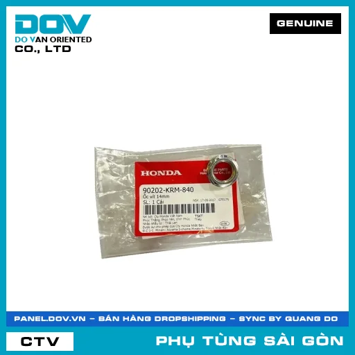 ĐAI ỐC 14MM | HONDA PARTS CODE 90202KRM840 — 90202KRM840