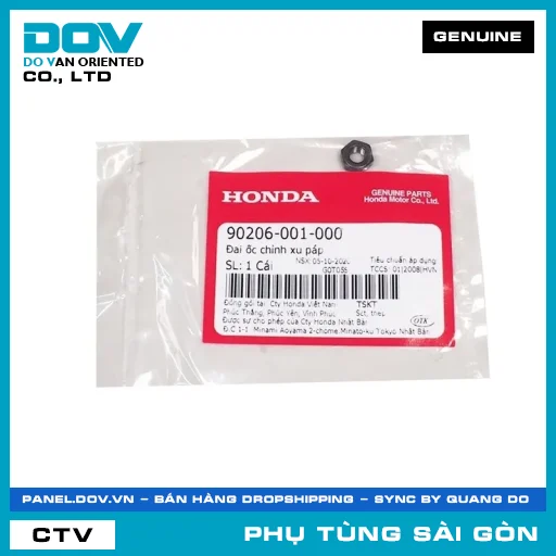 ĐAI ỐC CHỈNH XU PÁP | HONDA PARTS CODE 90206001000 — 90206001000