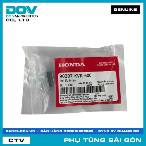 ĐAI ỐC 6MM | HONDA PARTS CODE 90207KVR600 — 90207KVR600