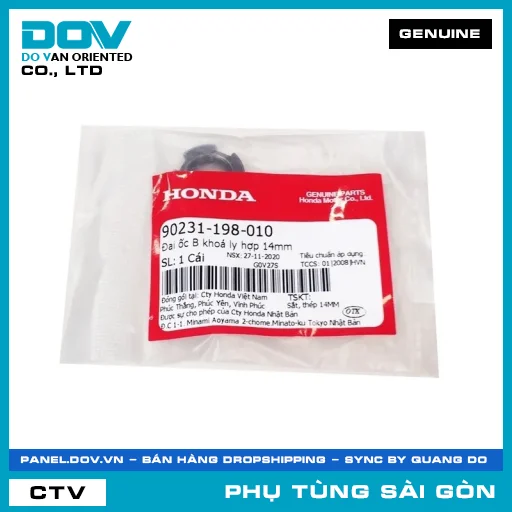 ĐAI ỐC B KHOÁ LY HỢP 14MM | HONDA PARTS CODE 90231198010 — 90231198010