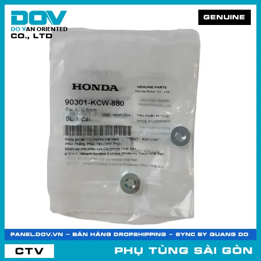 ĐAI ỐC U 6MM | HONDA PARTS CODE 90301KCW880 — 90301KCW880