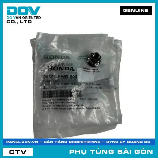 ĐAI ỐC 8MM | HONDA PARTS CODE 90301KWB600 — 90301KWB600