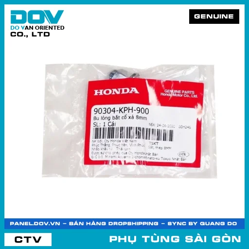 ĐAI ỐC LỤC GIÁC CÓ MŨ 8MM | HONDA PARTS CODE 90304KPH900 — 90304KPH900