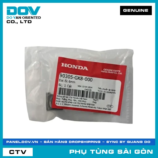 ĐAI ỐC 6MM | HONDA PARTS CODE 90305GK8000 — 90305GK8000