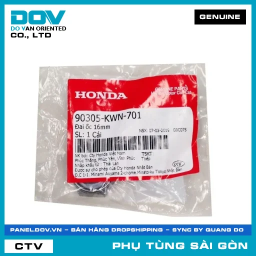 ĐAI ỐC 16MM | HONDA PARTS CODE 90305KWN701 — 90305KWN701