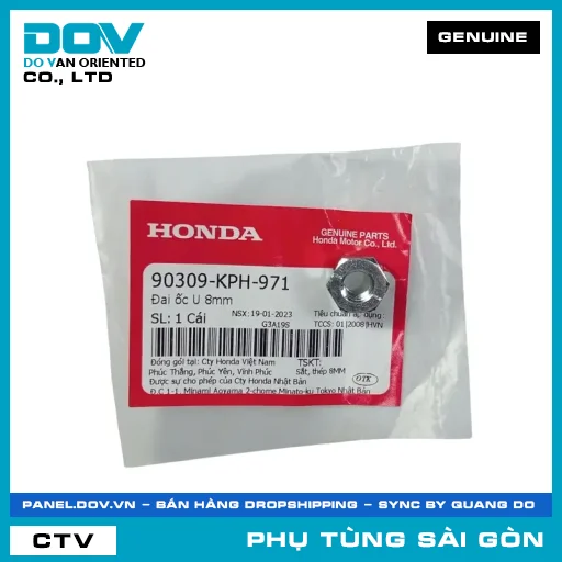ĐAI ỐC U 8MM | HONDA PARTS CODE 90309KPH971 — 90309KPH971