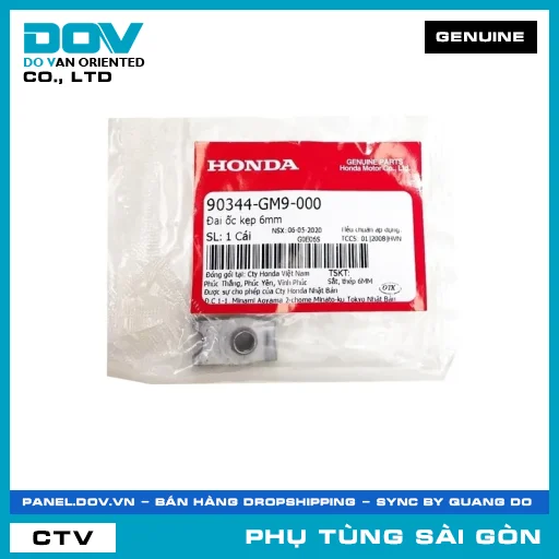 ĐAI ỐC KẸP 6MM | HONDA PARTS CODE 90344GM9000 — 90344GM9000