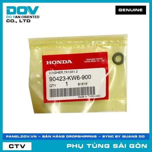 LONG ĐỀN 7X13X1.2 | HONDA PARTS CODE 90423KW6900 — 90423KW6900
