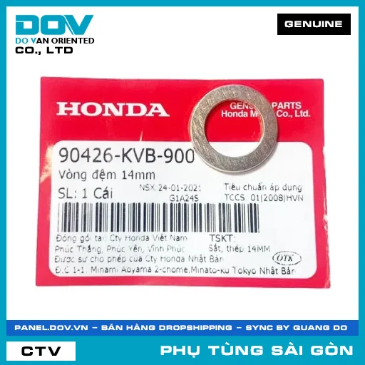 LONG ĐỀN 14MM | HONDA PARTS CODE 90426KVB900 — 90426KVB900