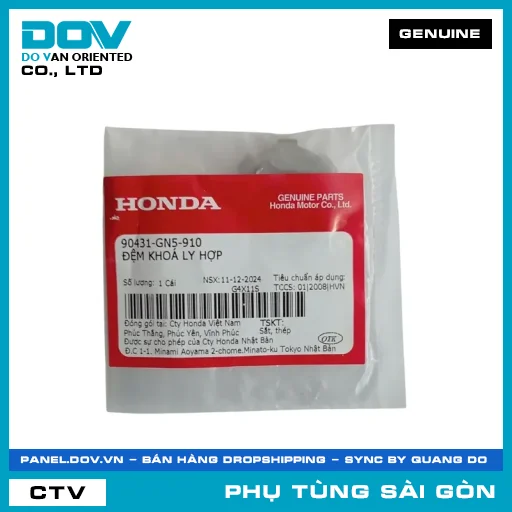 ĐỆM KHOÁ LY HỢP | HONDA PARTS CODE 90431GN5910 — 90431GN5910