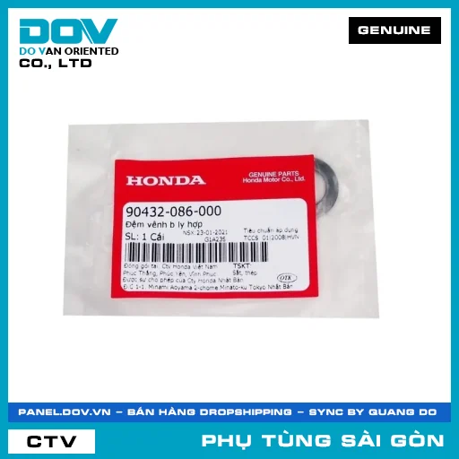 ĐỆM VÊNH B LY HỢP | HONDA PARTS CODE 90432086000 — 90432086000