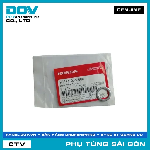 ĐỆM NHÔM 14MM | HONDA PARTS CODE 90441035000 — 90441035000