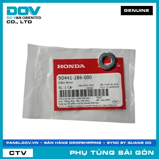 ĐỆM 8MM | HONDA PARTS CODE 90441286000 — 90441286000