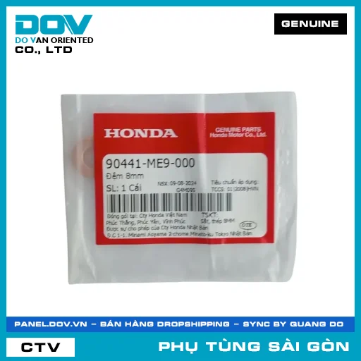 ĐỆM 8MM | HONDA PARTS CODE 90441ME9000 — 90441ME9000