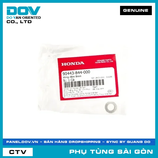 LONG ĐỀN 8MM | HONDA PARTS CODE 90443844000 — 90443844000
