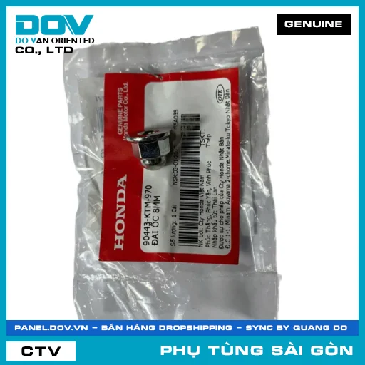 ĐAI ỐC 8MM | HONDA PARTS CODE 90443KTM970 — 90443KTM970