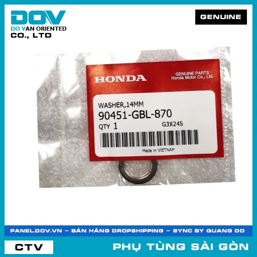LONG ĐỀN 14MM | HONDA PARTS CODE 90451GBL870 — 90451GBL870