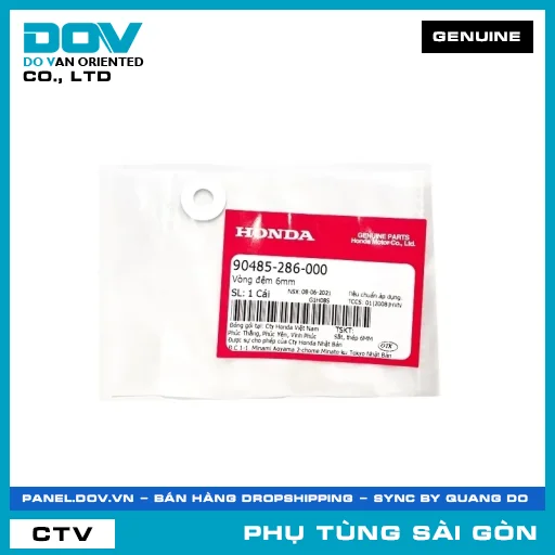 LONG ĐỀN 6MM | HONDA PARTS CODE 90485286000 — 90485286000