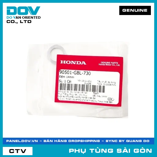 ĐỆM 14MM | HONDA PARTS CODE 90501GBL730 — 90501GBL730