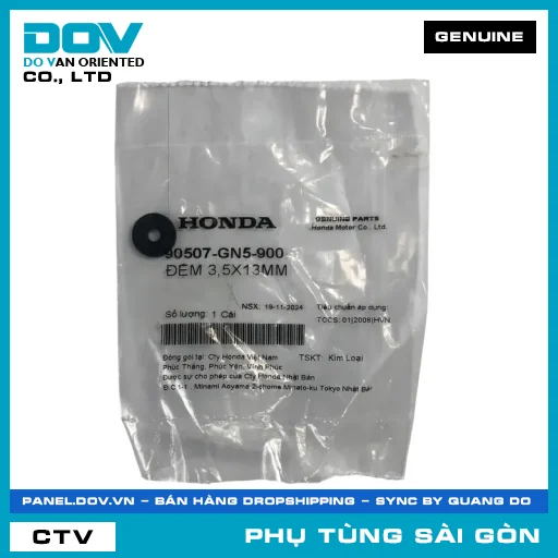 ĐỆM 3,5X13MM | HONDA PARTS CODE 90507GN5900 — 90507GN5900