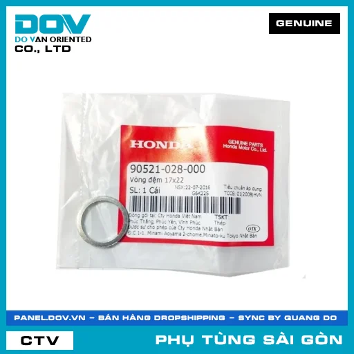 LONG ĐỀN 17X22 | HONDA PARTS CODE 90521028000 — 90521028000