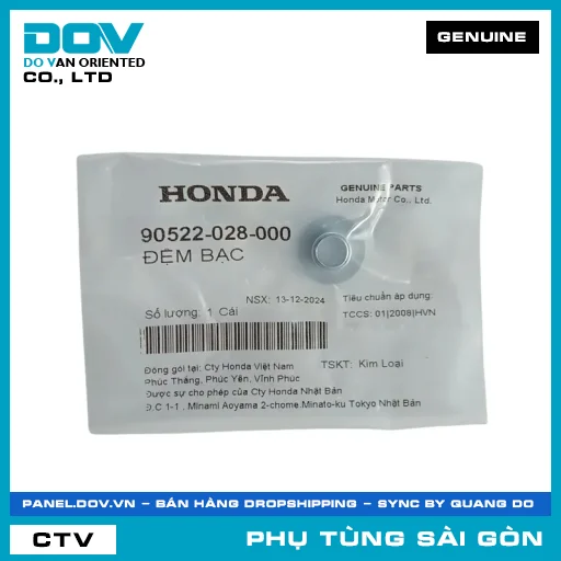 ĐỆM BẠC | HONDA PARTS CODE 90522028000 — 90522028000