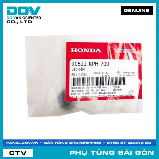 BẠC ĐỆM | HONDA PARTS CODE 90522KPH700 — 90522KPH700