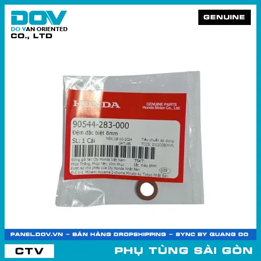 ĐỆM ĐẶC BIỆT 8MM | HONDA PARTS CODE 90544283000 — 90544283000