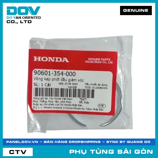 VÒNG KẸP PHỐT NHỚT PHUỘC | HONDA PARTS CODE 90601354000 — 90601354000