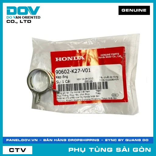 KẸP ỐNG | HONDA PARTS CODE 90602K27V01 — 90602K27V01
