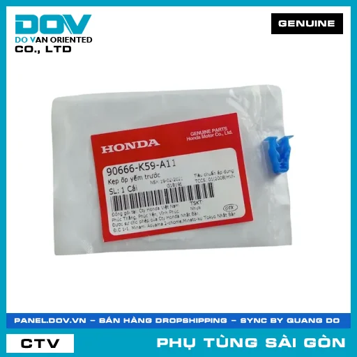KẸP ỐP YẾM TRƯỚC | HONDA PARTS CODE 90666K59A11 — 90666K59A11