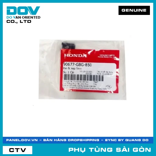 ĐAI ỐC KẸP 5MM | HONDA PARTS CODE 90677GBG850 — 90677GBG850