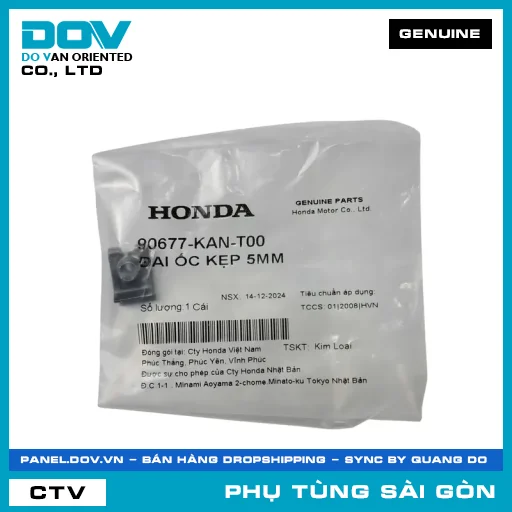 ĐAI ỐC KẸP 5MM | HONDA PARTS CODE 90677KANT00 — 90677KANT00