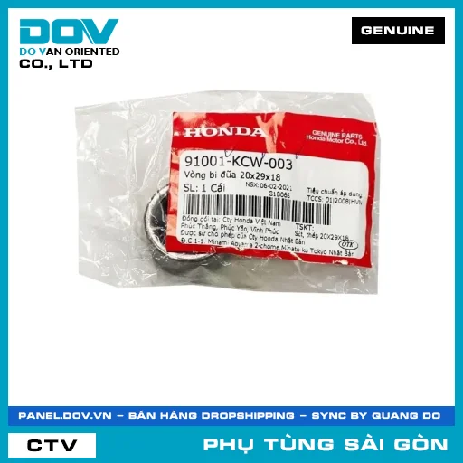 VÒNG BI ĐŨA 20X29X18 | HONDA PARTS CODE 91001KCW003 — 91001KCW003