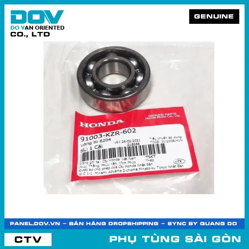 VÒNG BI 6204 | HONDA PARTS CODE 91003KZR602 — 91003KZR602