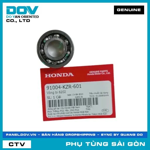 VÒNG BI 6202 | HONDA PARTS CODE 91004KZR601 — 91004KZR601