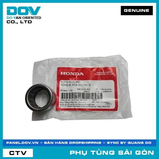 VÒNG BI ĐŨA 20X29X18 | HONDA PARTS CODE 91005KCW880 — 91005KCW880