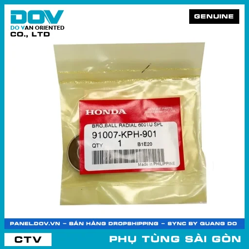 VÒNG BI TRỤC CƠ 6001U | HONDA PARTS CODE 91007KPH901 — 91007KPH901