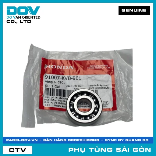 VÒNG BI 6201 | HONDA PARTS CODE 91007KVB901 — 91007KVB901