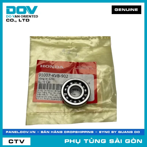 VÒNG BI 6201 KHÔNG PHỐT CHẮN BỤI | HONDA PARTS CODE 91007KVB902 — 91007KVB902