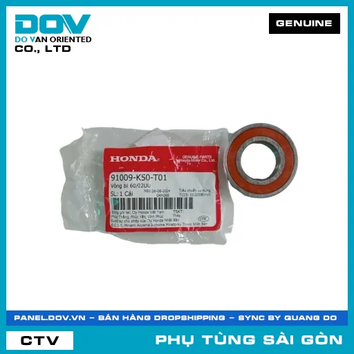 VÒNG BI 60/22UU | HONDA PARTS CODE 91009K50T01 — 91009K50T01