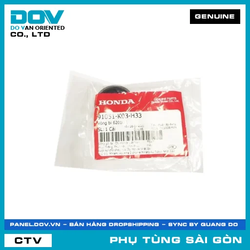 VÒNG BI 6201UUL | HONDA PARTS CODE 91051K03H33 — 91051K03H33