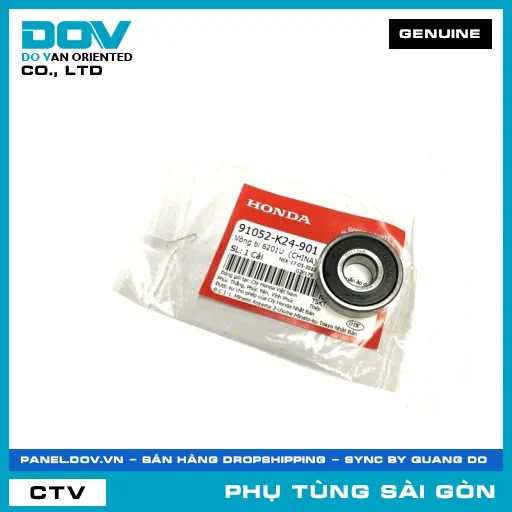 VÒNG BI 6201U (1MẶT CHẮN BỤI) | HONDA PARTS CODE 91052K24901 — 91052K24901