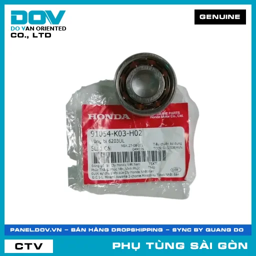 VÒNG BI 6203UL | HONDA PARTS CODE 91054K03H02 — 91054K03H02