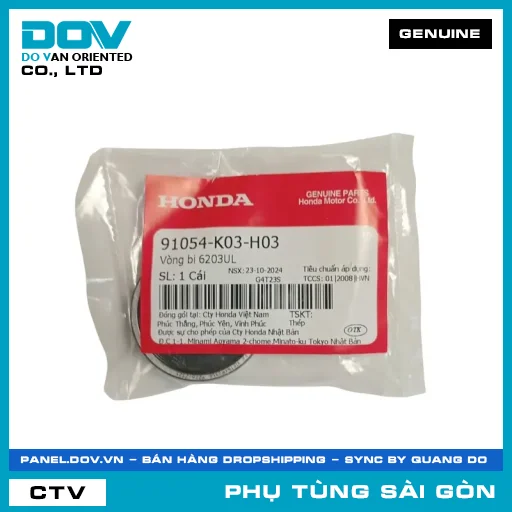 VÒNG BI 6203UL | HONDA PARTS CODE 91054K03H03 — 91054K03H03