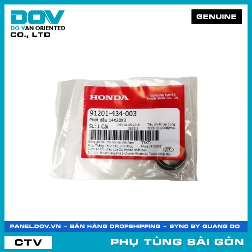 PHỐT NHỚT 14X20X3 | HONDA PARTS CODE 91201434003 — 91201434003