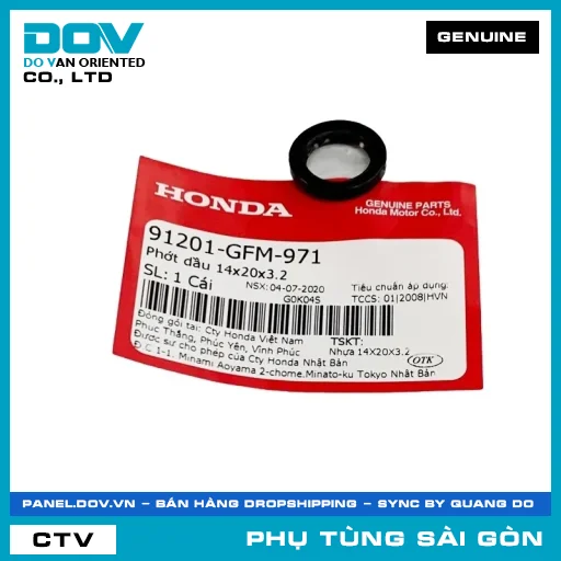 PHỐT NHỚT 14X20X3.2 | HONDA PARTS CODE 91201GFM971 — 91201GFM971