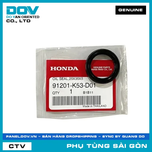 PHỐT NHỚT 25X35X5 | HONDA PARTS CODE 91201K53D01 — 91201K53D01