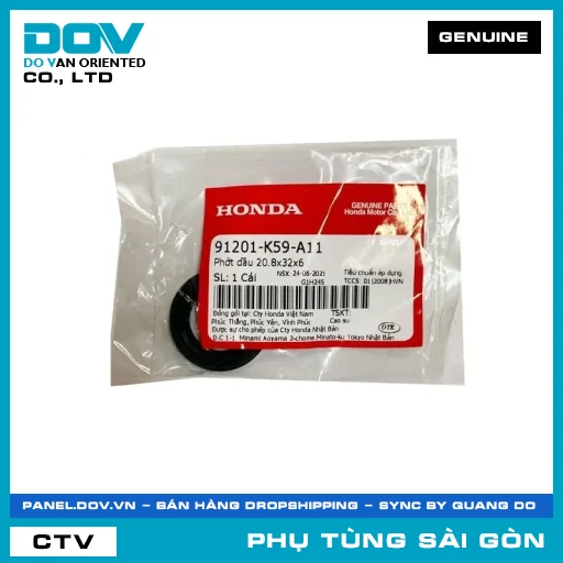 PHỐT NHỚT 20.8X32X6 | HONDA PARTS CODE 91201K59A11 — 91201K59A11